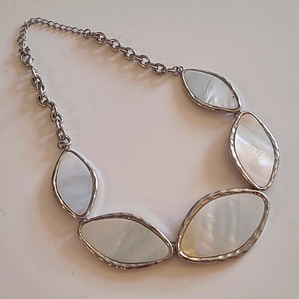 Mother of Pearl Statement Collar Necklace